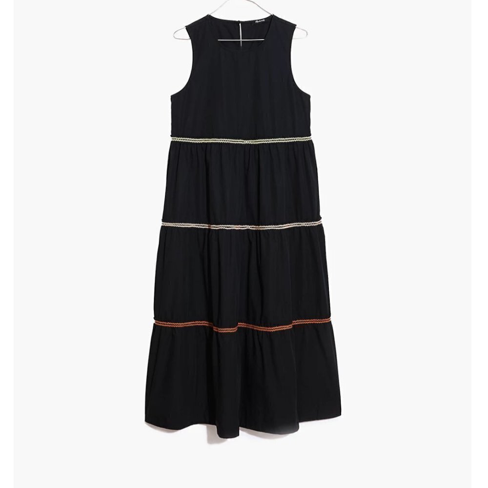Madewell Rickrack Cattail Tiered Dress